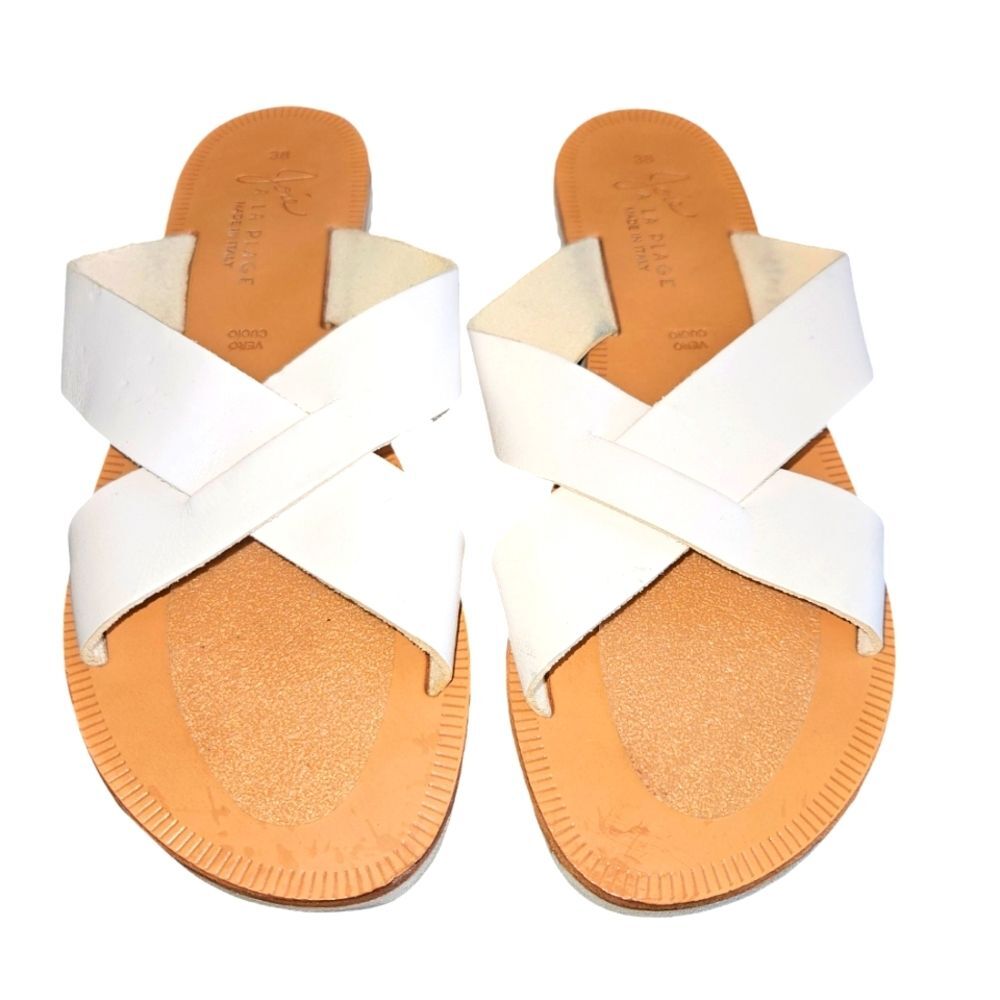Joie A La Plage San Remo Cloud Dancer Strappy Sandal Slides Size 38 (7.5)